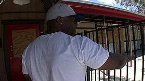 Jamie Brosoks enjoys a private session with bouncing action