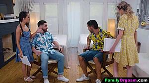 Belles-filles soumises massent les bites de leurs beaux-pères