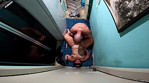 Dragon Cock Sleeve Filled with Spit During Tight Creampie Action