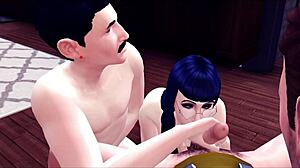 This solo guy starts masturbating and turns it into a threesome with deepthroat and cumshots 😉