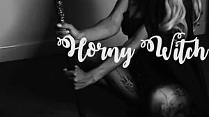 Horny Witch Teases With Cane?