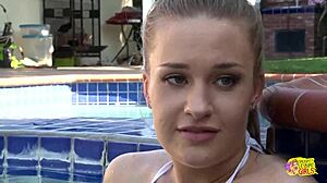 Pool swim turns lesbian friends wild