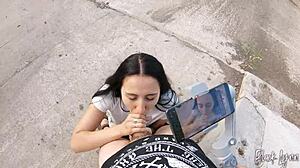 She Said, 'Film My Blowjob Skills with This Huge Cock Outdoors.'