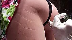 Street Stranger Sucks Sex Toy Dick Immediately Upon Arrival