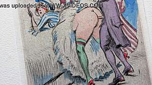 i discovered this vintage erotic art piece from the antique collection