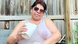 big wet shirt on tetas in intriguing display