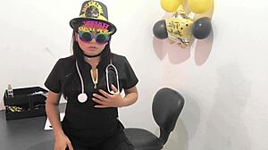 Hot Latina Milf Nurse Prepares Anal Plug For Horny Buttocks Play