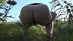 I’m amazed by this busty milf’s hairy pussy pissing compilation