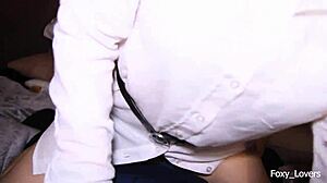 Slutty Secretary Seduces Boss With Handjob And Orgasm