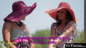 she moans, lick my pussy harder in the garden