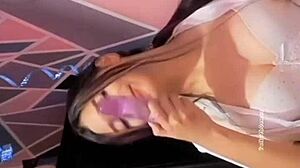 hey, wanna see this universitaria rock her dildo like a pro? seriously hot stuff!