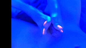 Blacklight fetish video