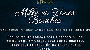 a french asmr blowjob with dirty talking unfolds