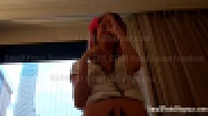 Mistress humiliates slave with tiny dick in femdom session