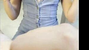 Blonde whore says, 'Intense POV blowjob for stepfather'