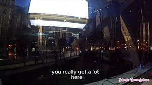 Cute petite Jamie Young rides big cock in Budapest