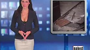 Rachelle Wilde's naked news striptease in stunning compilation video
