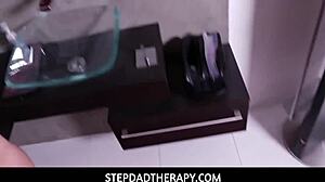 Stepdad cums inside tiny 18+ stepdaughter Lucie Cline