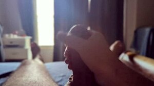 She's masturbating in the bedroom with sun rays shining through the window