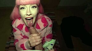 I removed her chastity belt and creampied that wet pussy right there in public