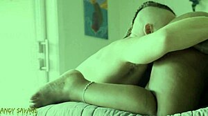 Yo, watch my white boyfriend eat my big ebony booty to climax