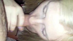 sexy young redhead girlfriend gives detailed blowjob to her boyfriend