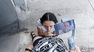 She Said, 'Film My Blowjob Skills with This Huge Cock Outdoors.'