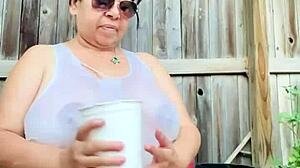 big wet shirt on tetas in intriguing display