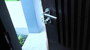 Stunner sucks me off with a condom, feeling the emotion.