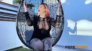 Angie Babydoll's Curvy Mature Body Rides Doggystyle