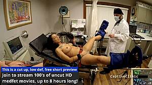 lesbian torment clinica of america backstage with stefania mafra latina tanned big ass spreading latex fetish