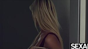 these blonde lesbians play kinky strapon games with domination and anal fun