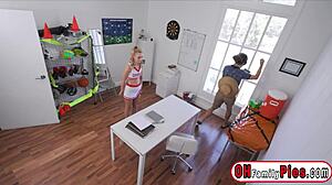 i'm khloe kingsley, a beautiful teen cheerleader who doesn't want to wear panties for deepthroat and doggystyle sex.