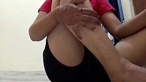 Desi Indian Neighbor Fingers Wet Pussy in Close-Up Scene