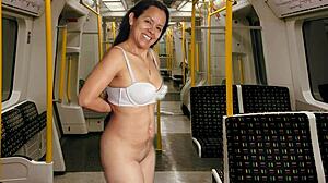 Why Strip and Masturbate on Metro with Agarabas and Olpr? Tease Me!