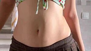 cute petite girl touching her wet pussy solo - maiskii