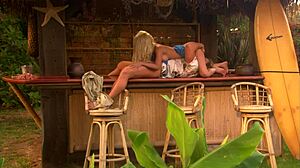 after losing pool, she gives her big tits ass to husband