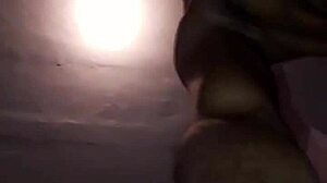 Intense scream as neighbor takes massive cock bareback. Passionate anal encounter unfolds.