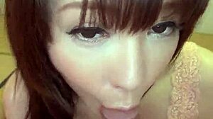 Feeling intense pleasure from gaping masturbation with big japanese tits