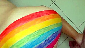 Step son fucked mom in a tight ass and finished her anal