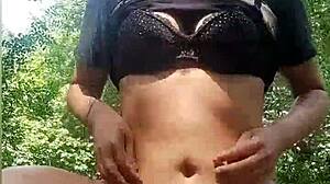 Masturbating in River with Voyeur!