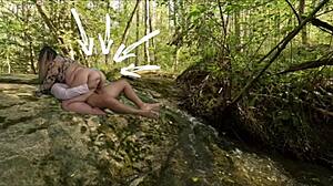 First time with my curvy stepmom Soraya by the river—want to see more?