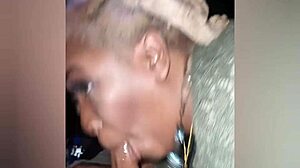 Ebony Girlfriend Sucks Cock in Car