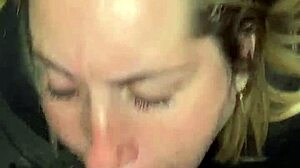 Rich Blonde Girlfriend Sucks and Deepthroats a Black Cock in Homemade Action.