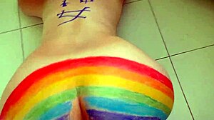 Step son fucked mom in a tight ass and finished her anal