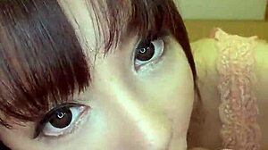 Feeling intense pleasure from gaping masturbation with big japanese tits