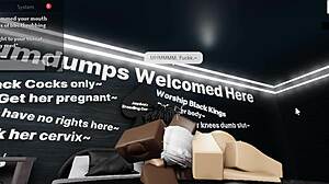 Hey, wanna see a Roblox cat girl take huge black cock?