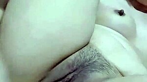 amateur performs solo masturbation and squirts in private