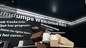 Cat Girl Bent Over For Monster Black Cock Blowjob