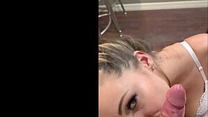 sasha foxxx and her real boss giving blowjob at work office